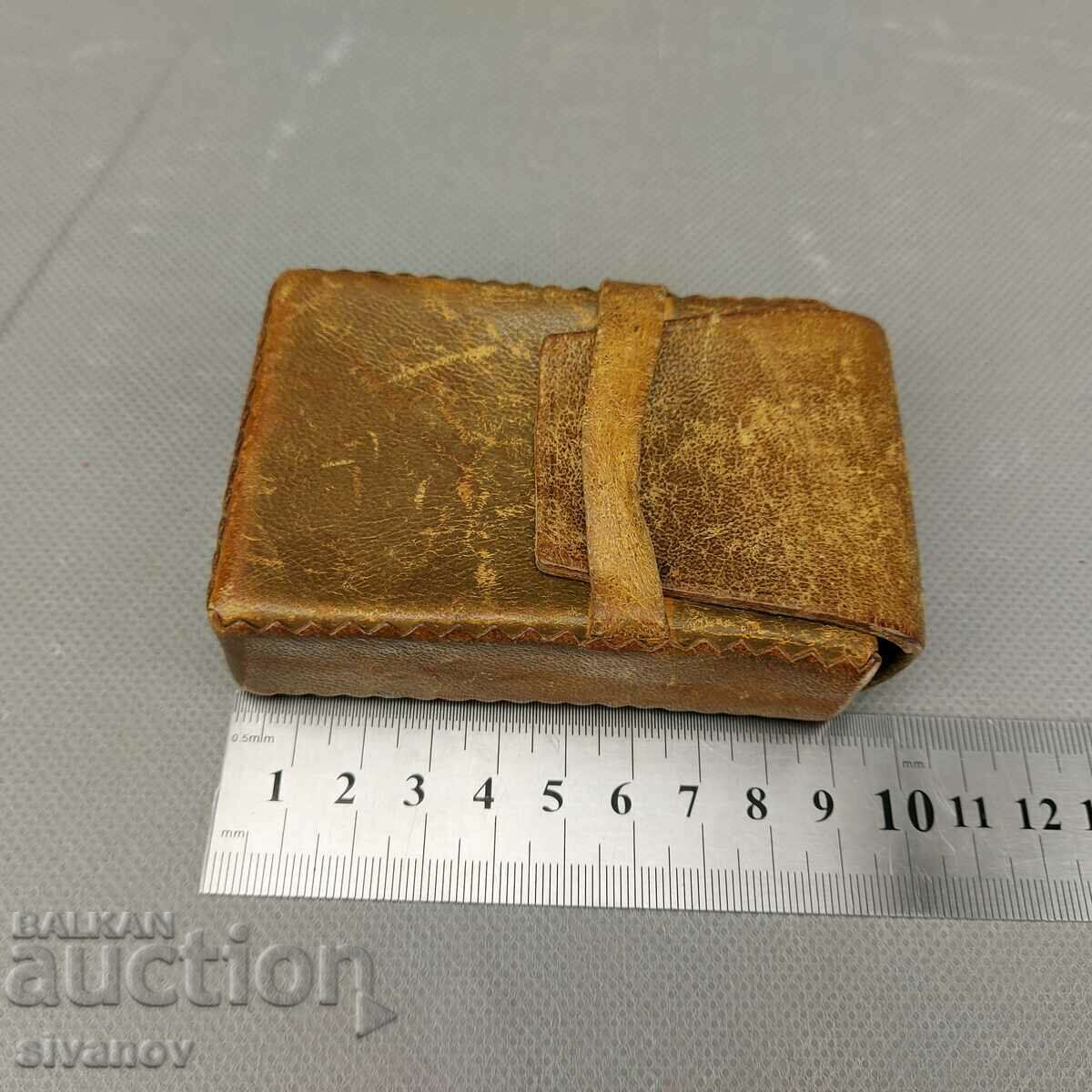 Husa veche de țigări din piele #0427 - 6