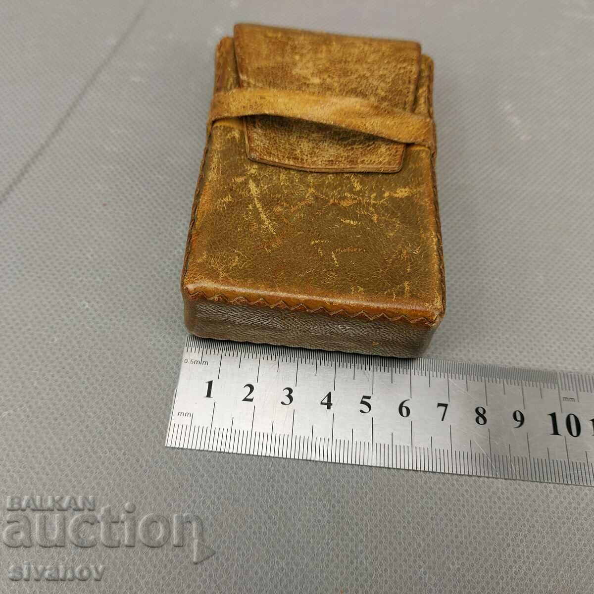 Husa veche de țigări din piele #0427 - 7