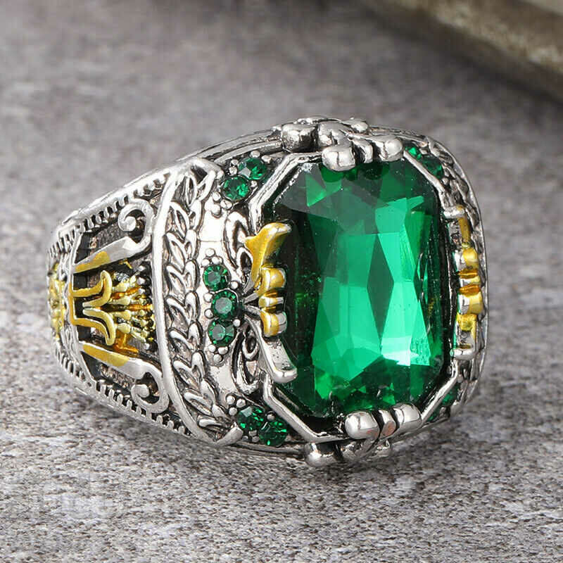 Ring with green zircon, silver-plated with price 25.00 BGN | € 12.78 Ring with green zircon, silver-plated with price 25.00 BGN | € 12.78