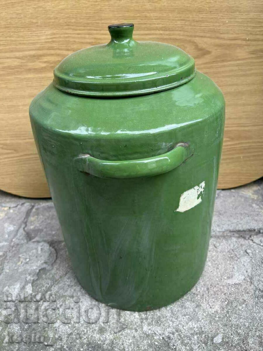 Ένα μεγάλο παλιό εμαγιέ γλαστράκι - 6 Ένα μεγάλο παλιό εμαγιέ γλαστράκι - 6