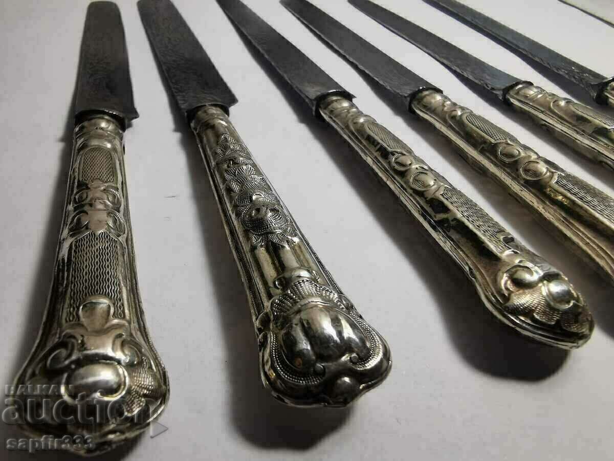 Delivery of UNIQUE SET OF OLD SILVER KNIVES