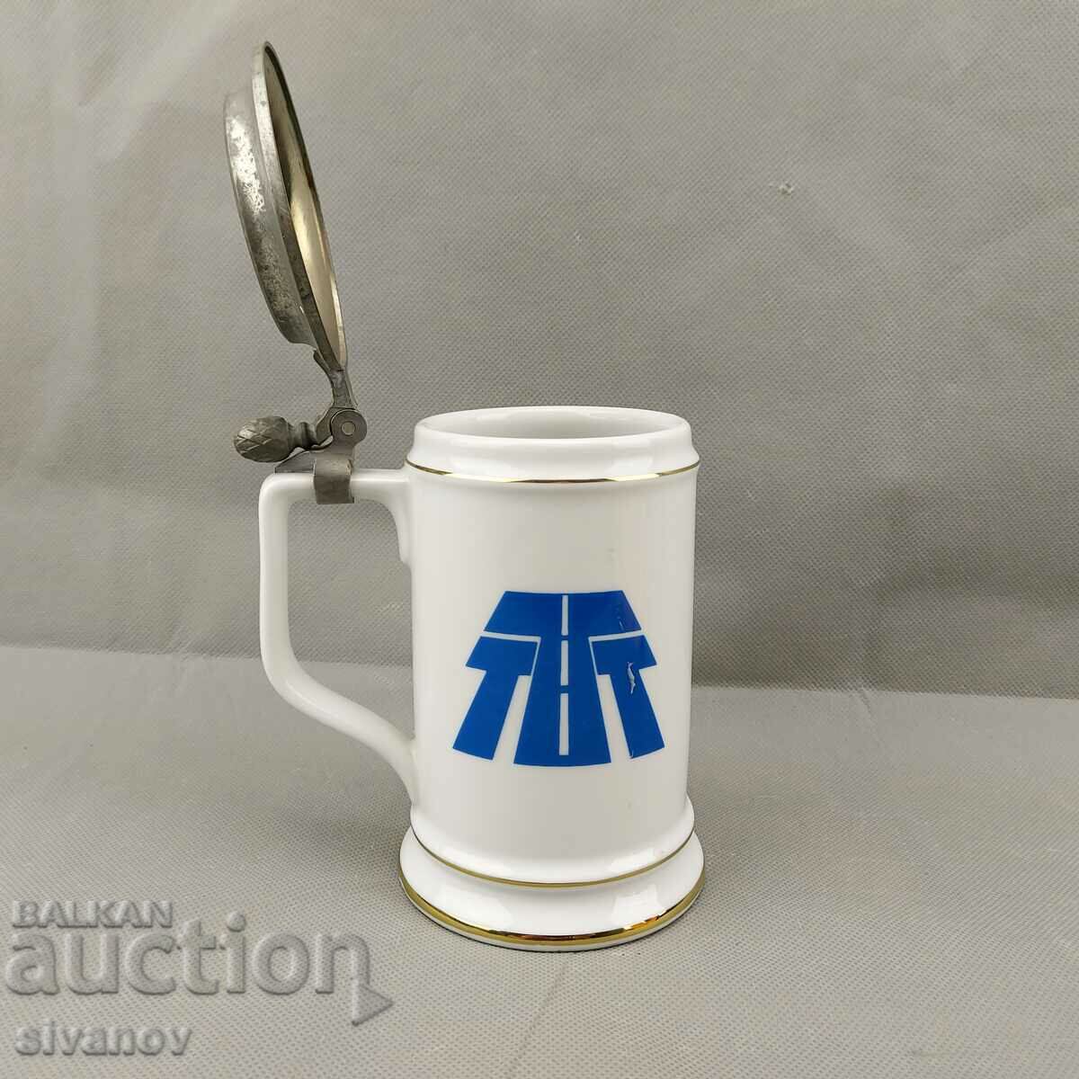 Auction Old German Porcelain Bavaria Truck Mug #0544 Auction Old German Porcelain Bavaria Truck Mug #0544