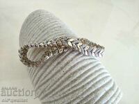 Attractive SILVER BRACELET with gold plating, with DIAMOND