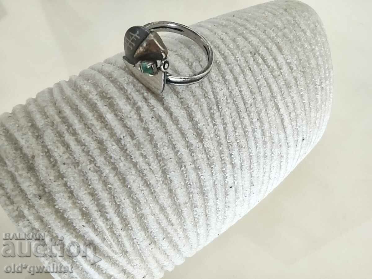 Delivery of RING, designer, Silver 925, Gold and stones