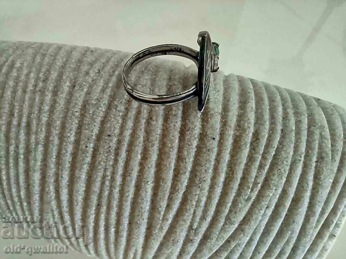 RING, designer, Silver 925, Gold and stones - 5