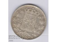 Франция 5 франка 1830 MA Шарл Х / сребро