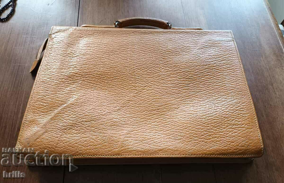 Auction GENUINE LEATHER BAG CLERK BANKER COLLECTOR Auction GENUINE LEATHER BAG CLERK BANKER COLLECTOR