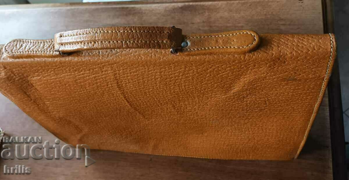 GENUINE LEATHER BAG CLERK BANKER COLLECTOR - 5