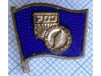 13689 Badge - GDR East Germany - bronze enamel