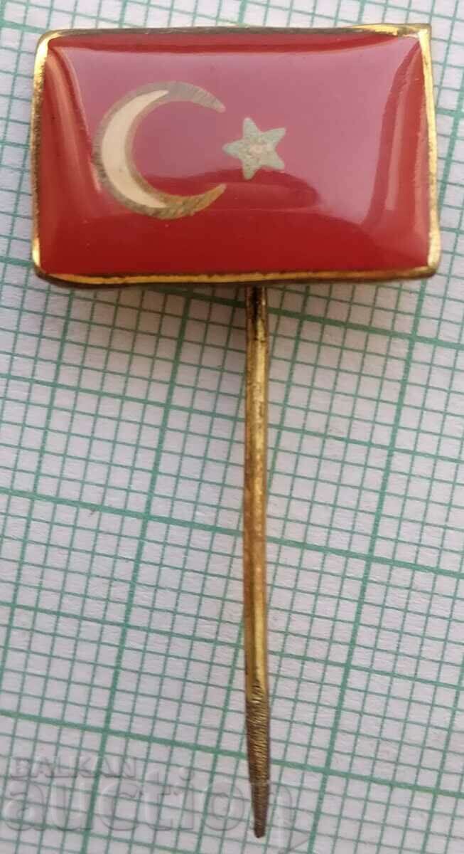 13699 Badge - flag flag Turkey with price 4.00 BGN | € 2.05