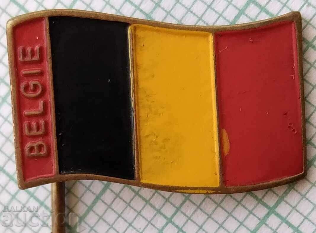 13701 Insigna - steag steag Belgia