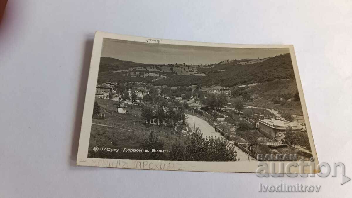 Carte poștală Sulu-Derventu Villas Gr. Paskov 1933