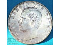 5 марки 1903 Германия Бавария Отто сребро