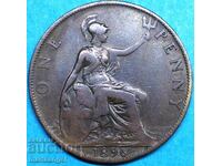 Marea Britanie 1 penny 1896 30mm - destul de rar
