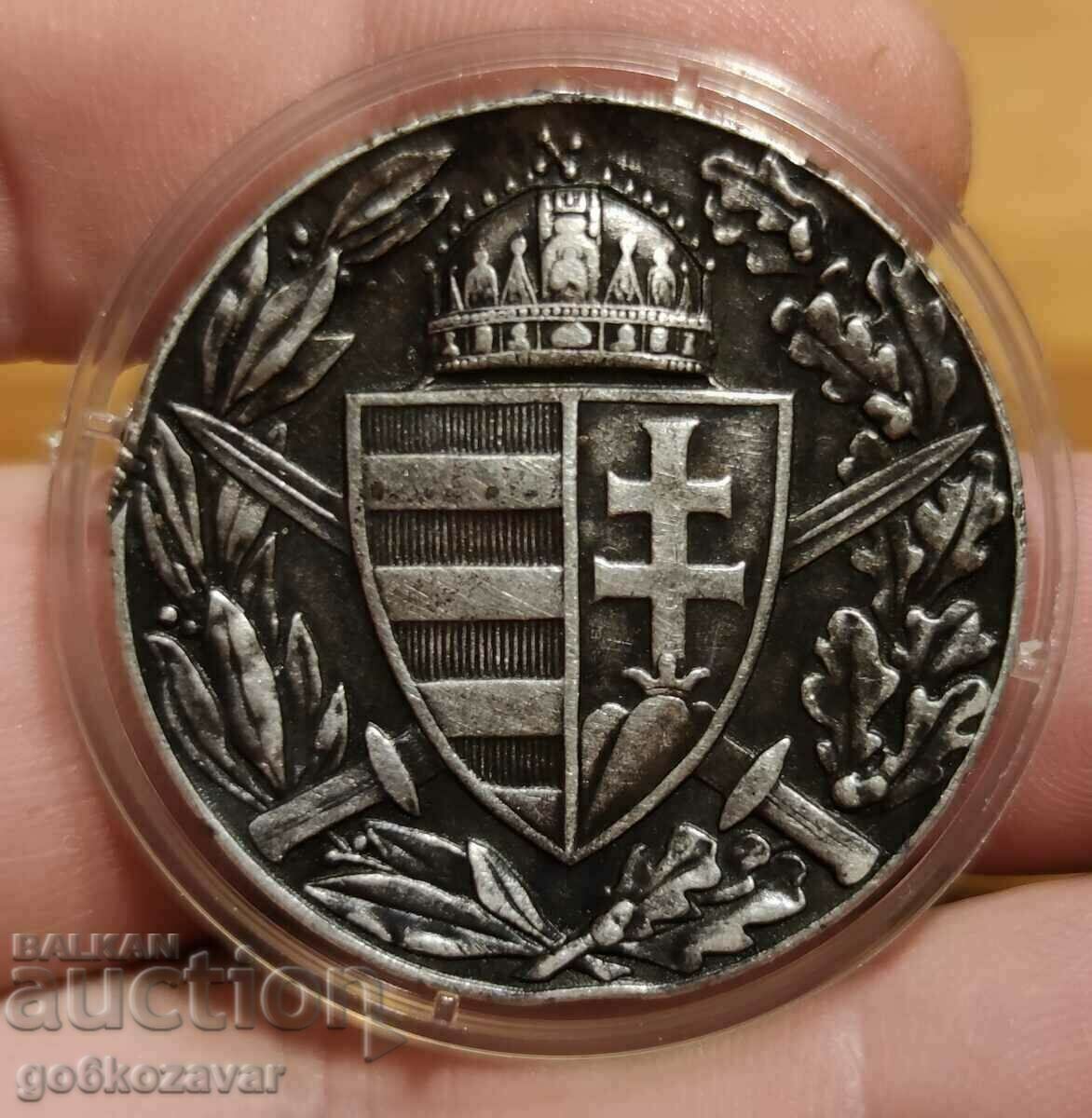 Ασημένιο μετάλλιο Αυστροουγγαρίας Α' Παγκοσμίου Πολέμου! 1914-1918 Πρωτότυπο