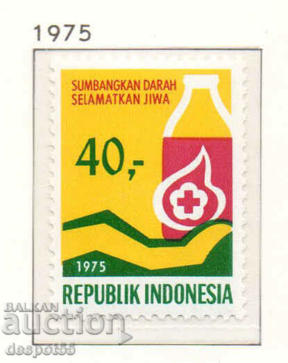 1975. Indonesia. Blood donation drive.