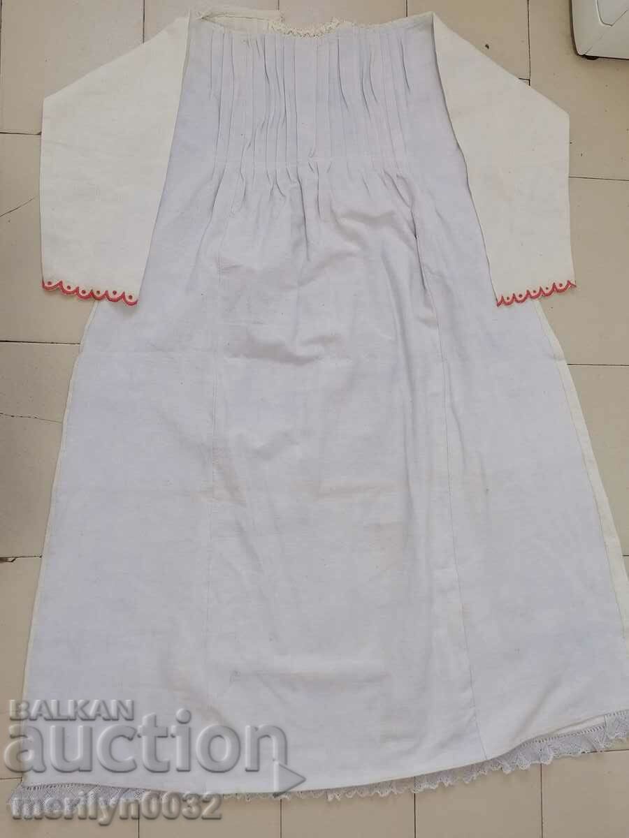 Old women's shirt with hand embroidery of chaise, costume, sukman - 6