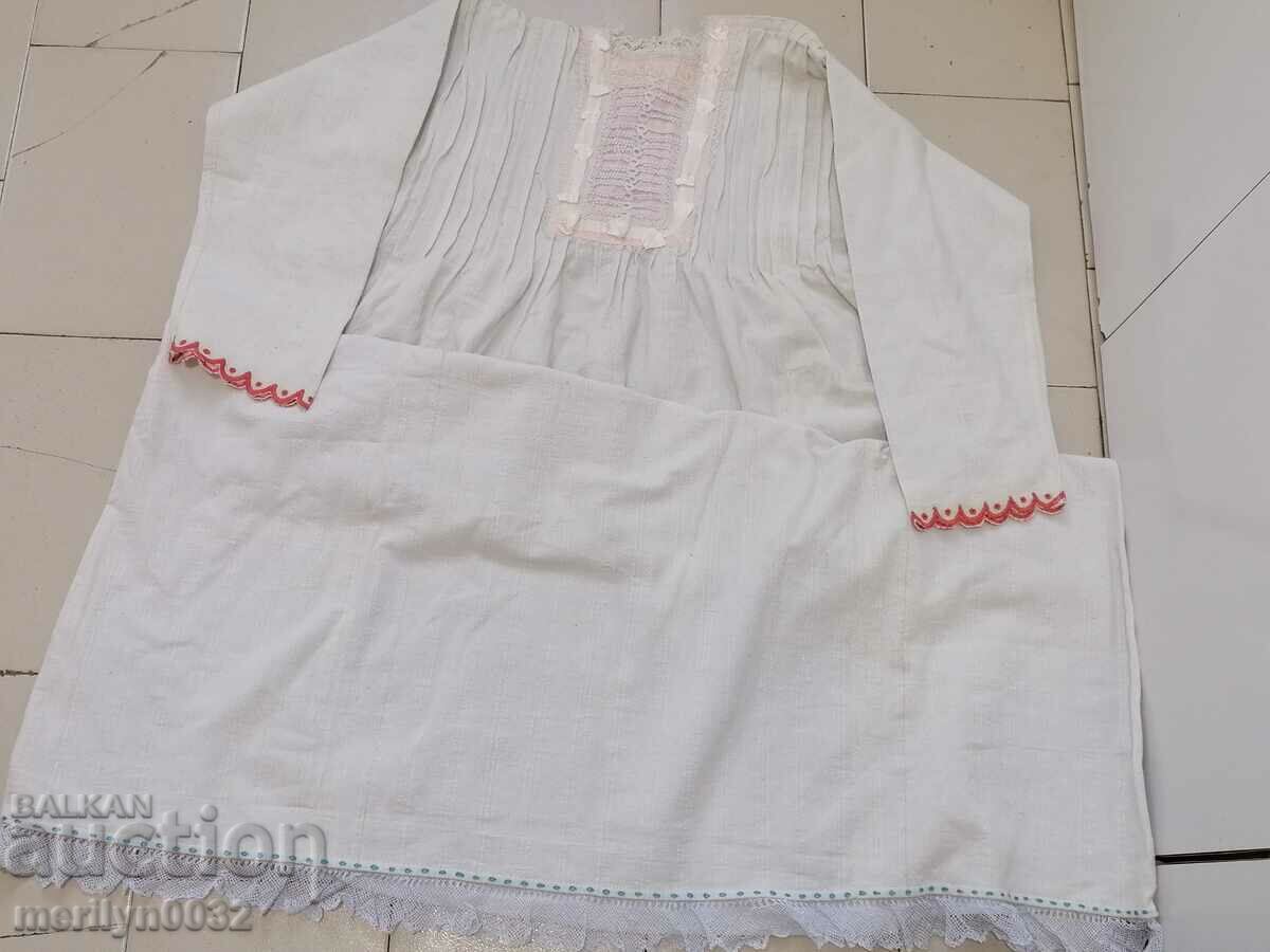 Old women's shirt with hand embroidery of chaise, costume, sukman - 7