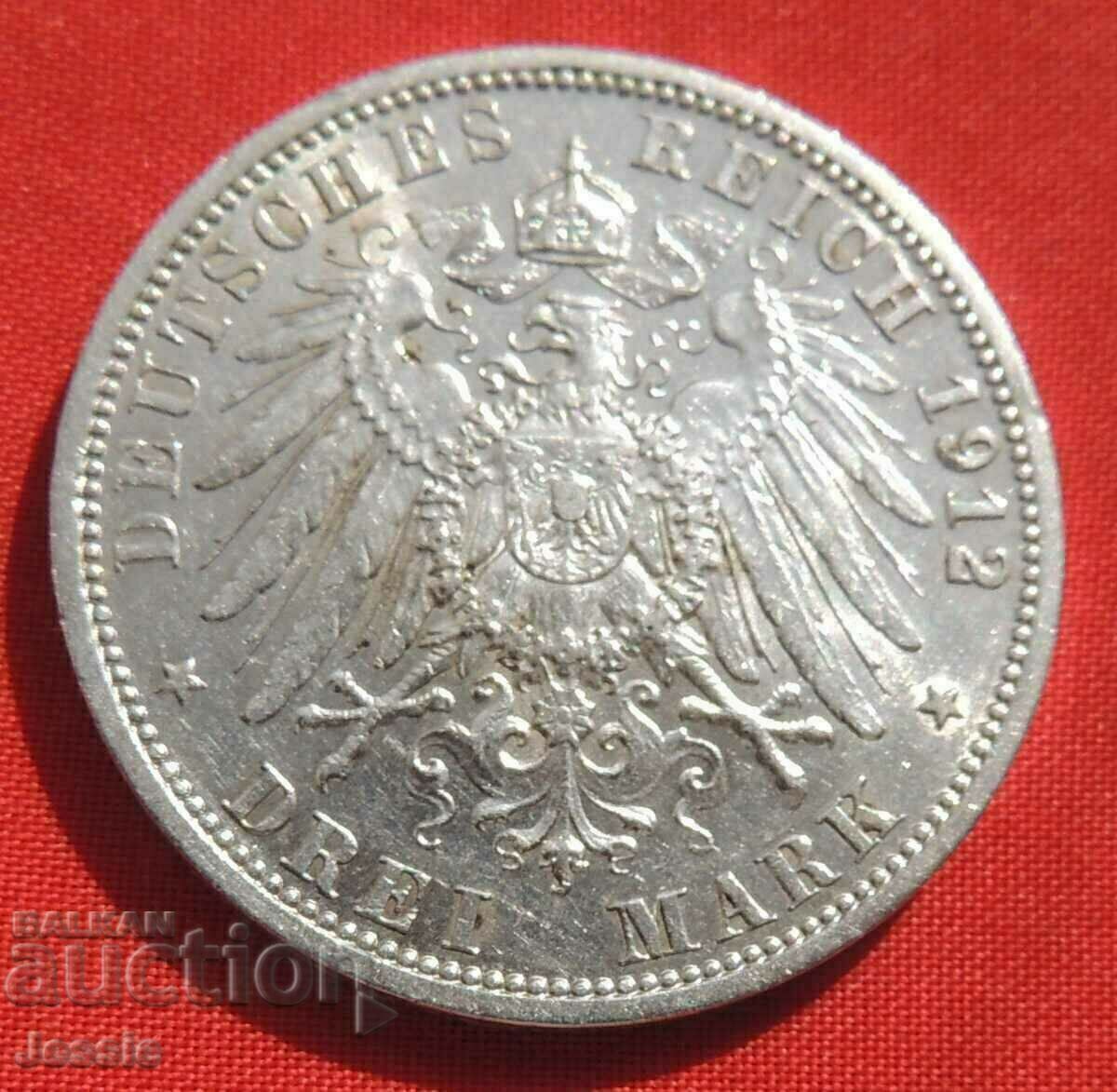 3 Marks 1912 A Germany QUALITY residual matrix gloss