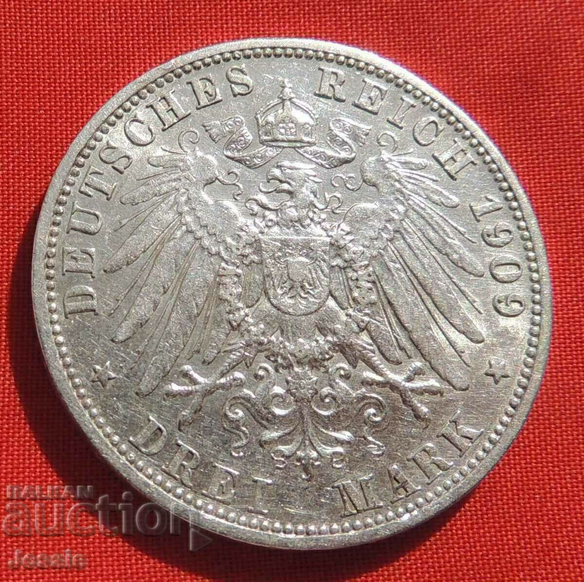 3 timbre 1909 A Germania argint CALITATE