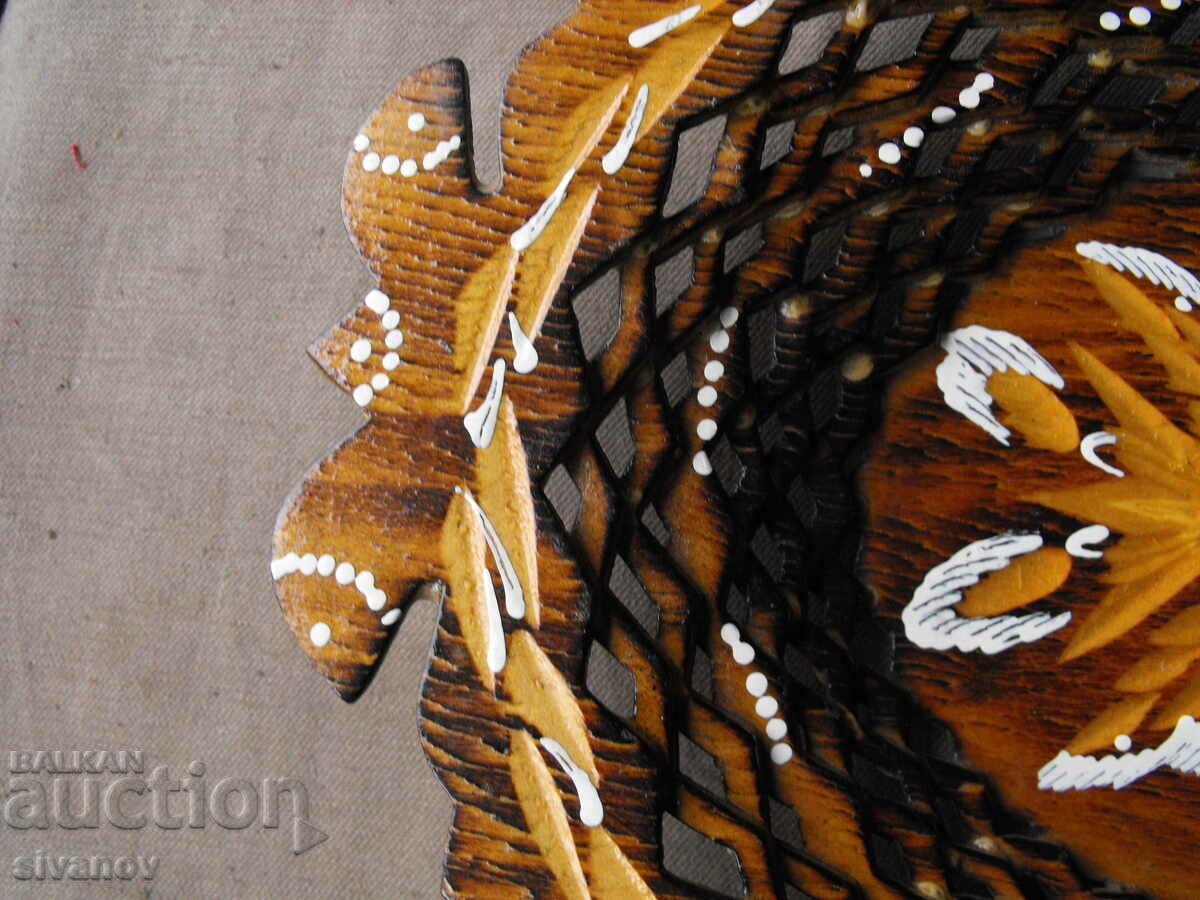 Интересен дървен поднос панер #0642 - 5 Интересен дървен поднос панер #0642 - 5