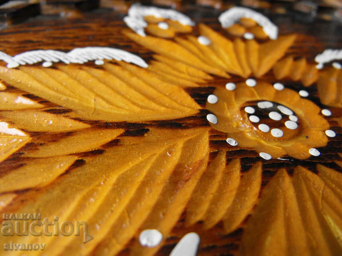 Интересен дървен поднос панер #0642 - 7 Интересен дървен поднос панер #0642 - 7