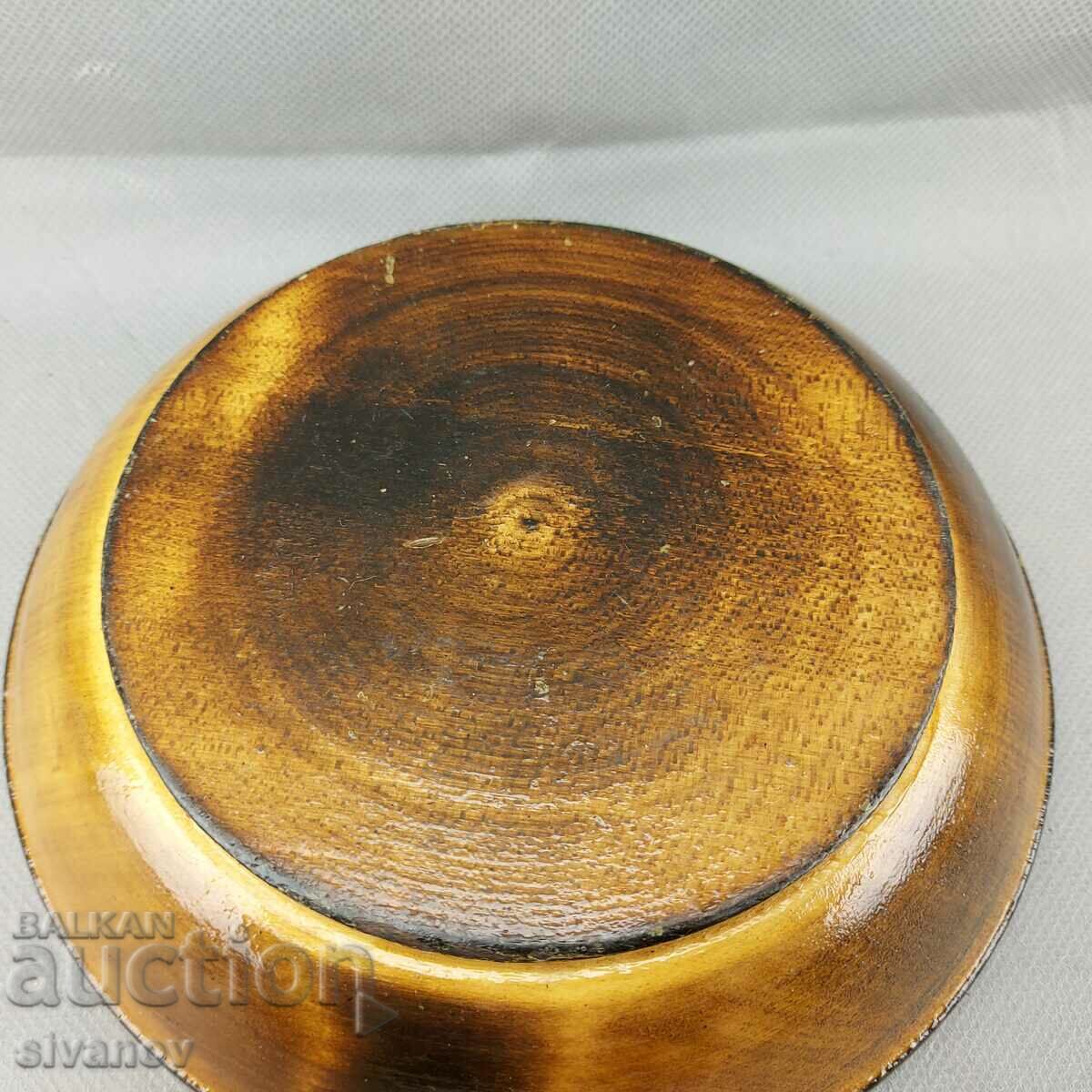 Интересна дървена купа дърворезба #0649 - 5 Интересна дървена купа дърворезба #0649 - 5