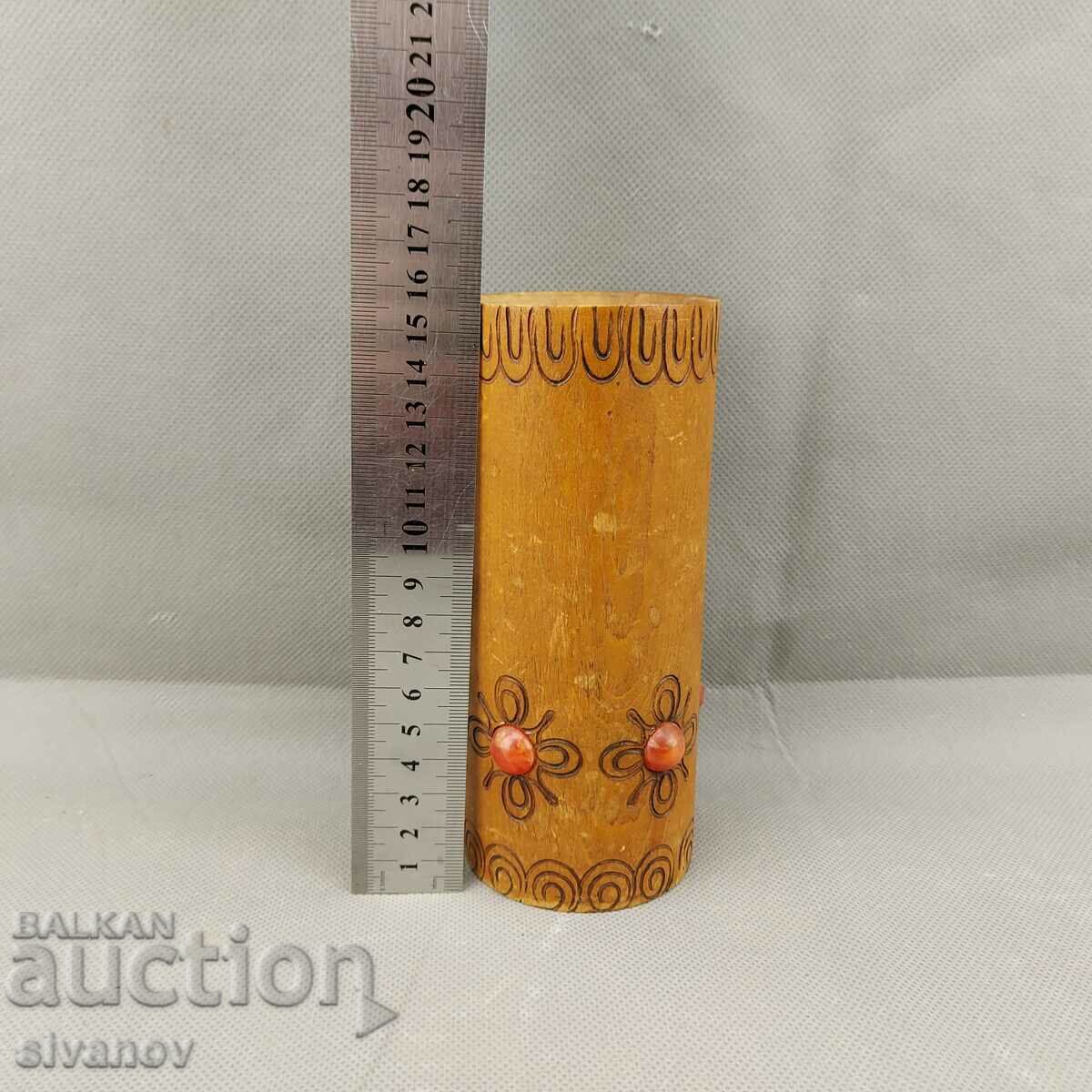 Интересен дървен моливник #0654 - 6 Интересен дървен моливник #0654 - 6