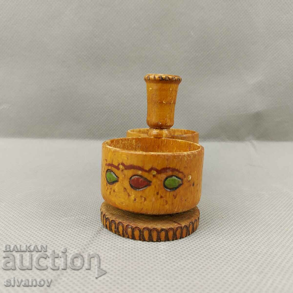 Interesting wooden salt shaker #0655 with price 4.99 BGN | € 2.55 Interesting wooden salt shaker #0655 with price 4.99 BGN | € 2.55