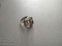 Rose - old ladies silver ring