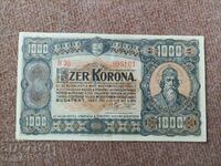 Ungaria 1000 de coroane 1923 - fără supratipărirea din 1925