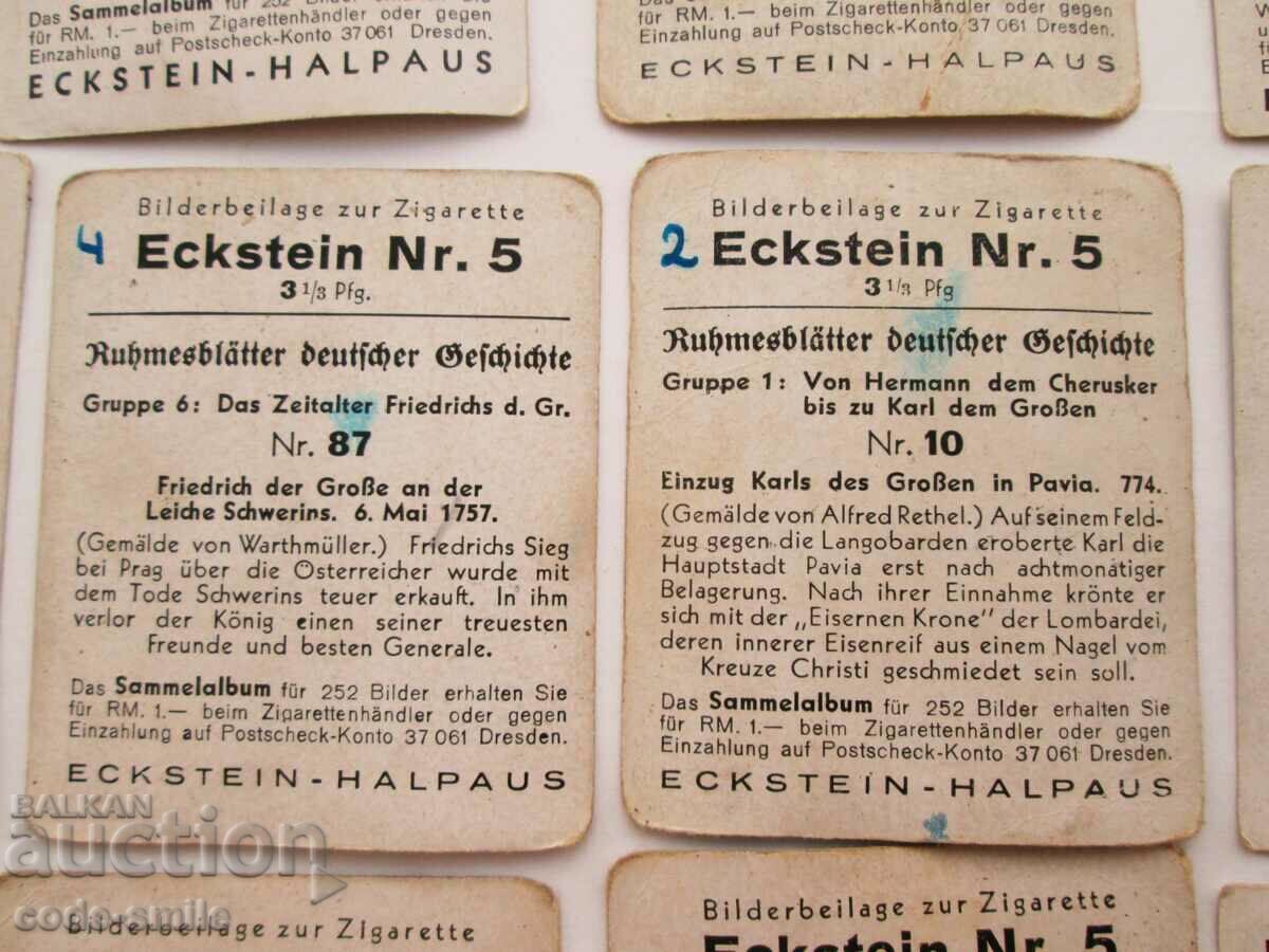 18 pieces of old German cigarette cards from an Eckstein cigarette box - 7 18 pieces of old German cigarette cards from an Eckstein cigarette box - 7