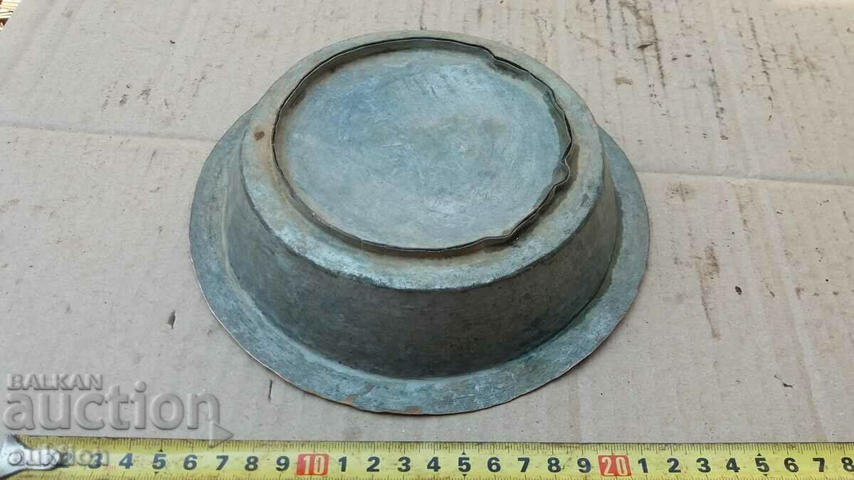 WROUGHT RENAISSANCE COPPER PLATE, BOWL TRAY - 5