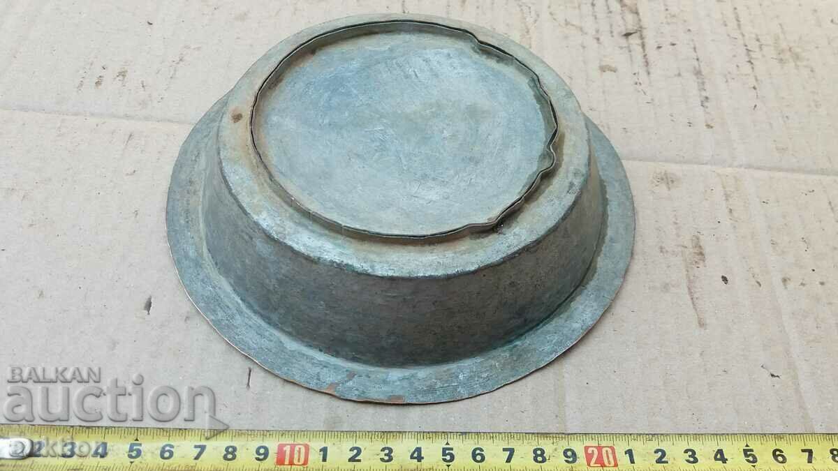 WROUGHT RENAISSANCE COPPER PLATE, BOWL TRAY - 6