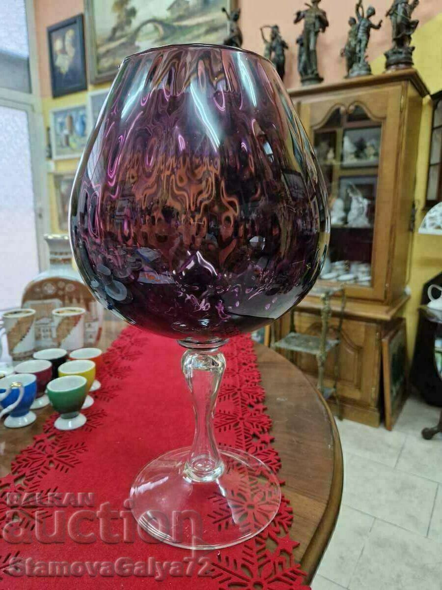Unique oversized French colored crystal glass with price 139.00 BGN | € 71.07 Unique oversized French colored crystal glass with price 139.00 BGN | € 71.07