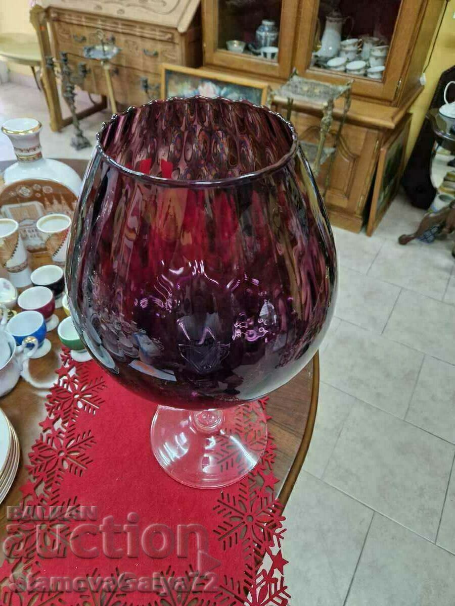 Delivery of Unique oversized French colored crystal glass Delivery of Unique oversized French colored crystal glass