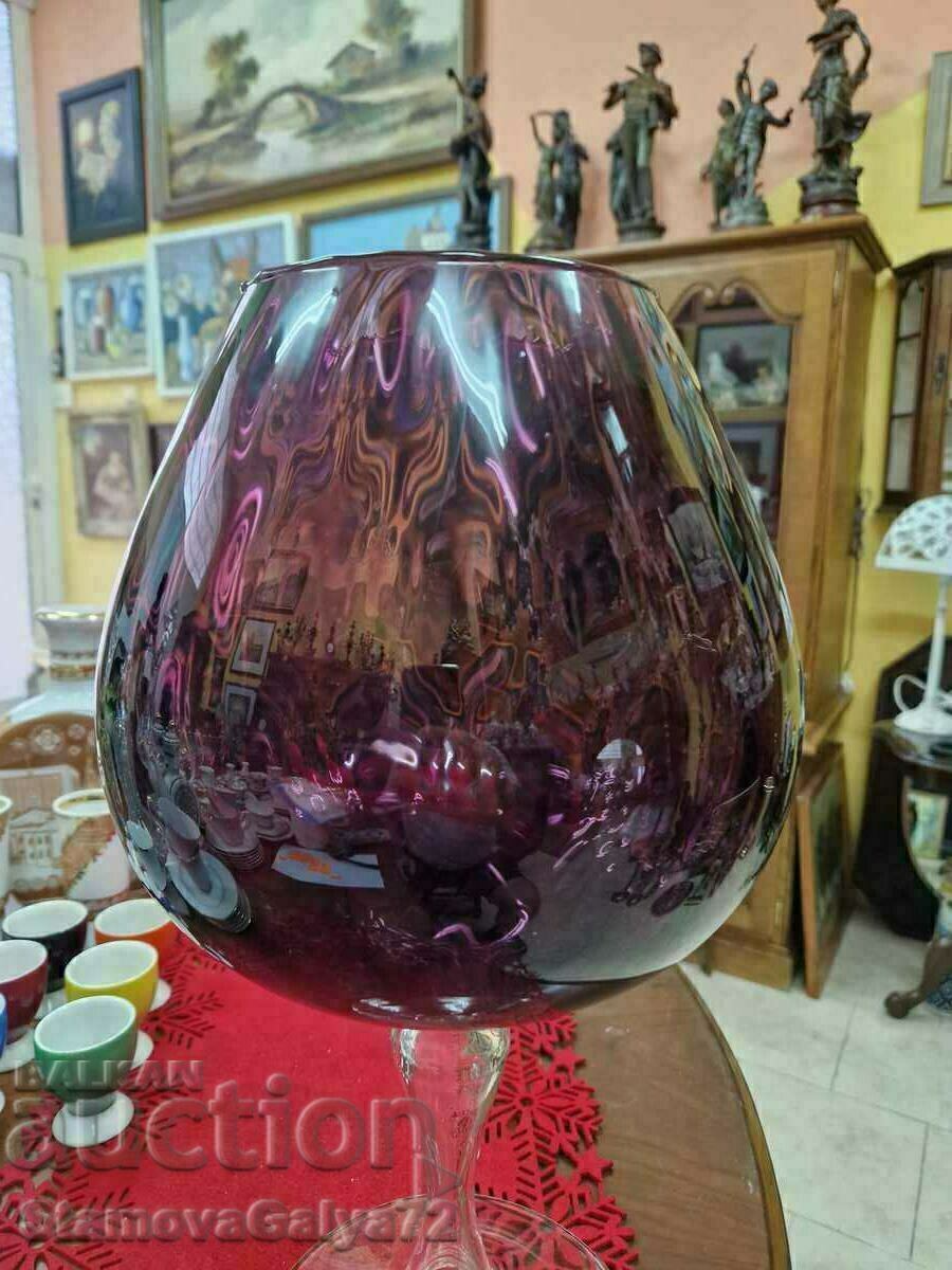 Unique oversized French colored crystal glass - 6 Unique oversized French colored crystal glass - 6