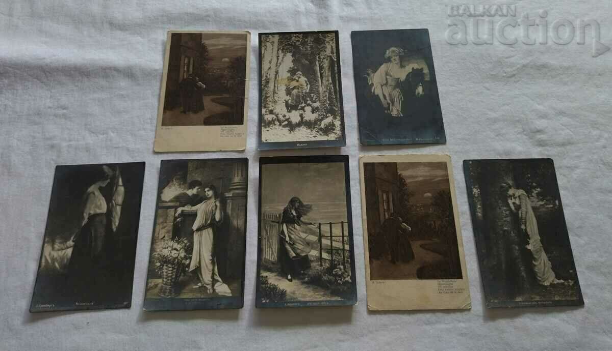 OLD POST CARDS 191.. LOT 8 PIECES