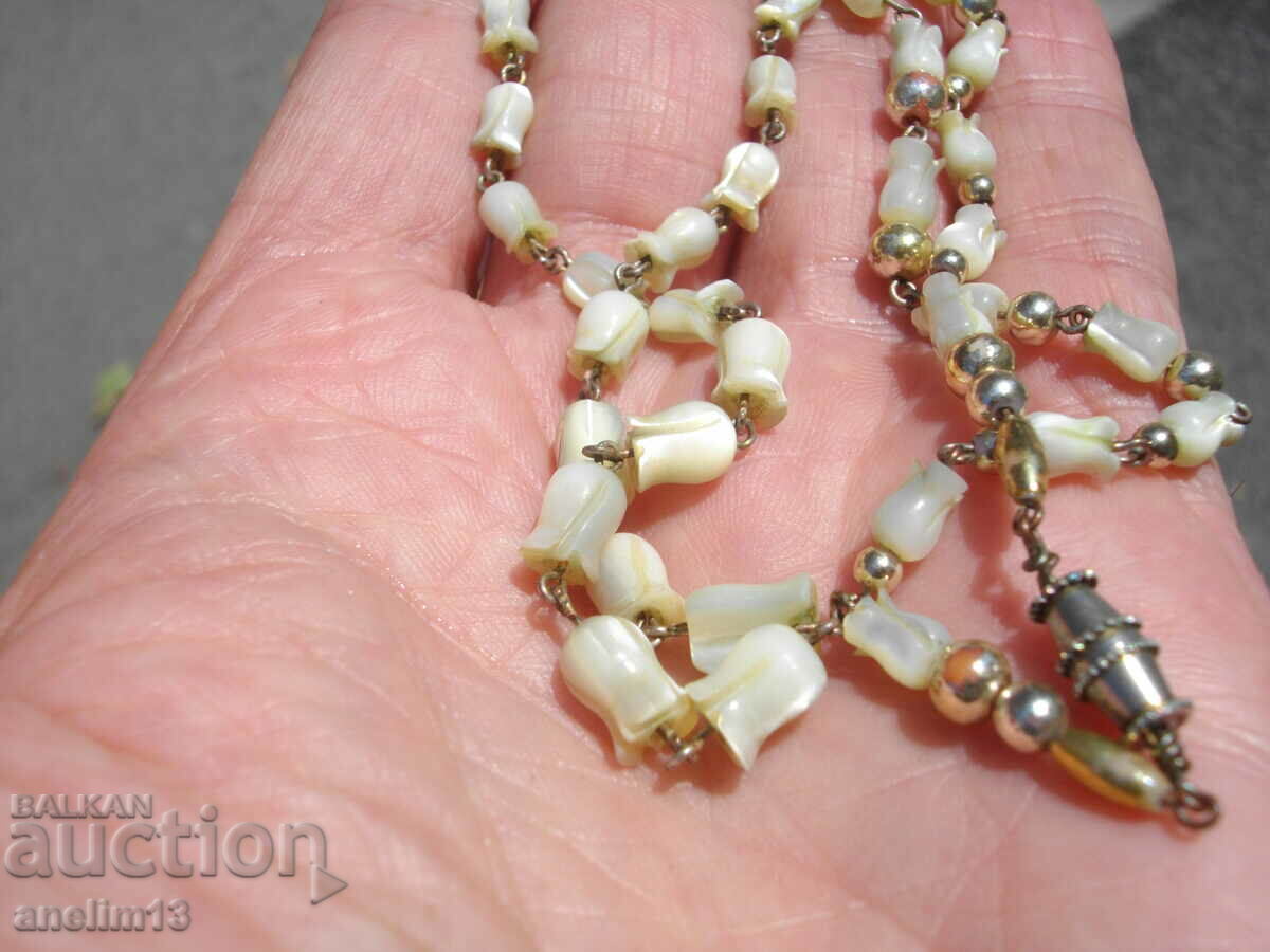 OLD PEARL NECKLACE LILY TEAR NECKLACE - 5