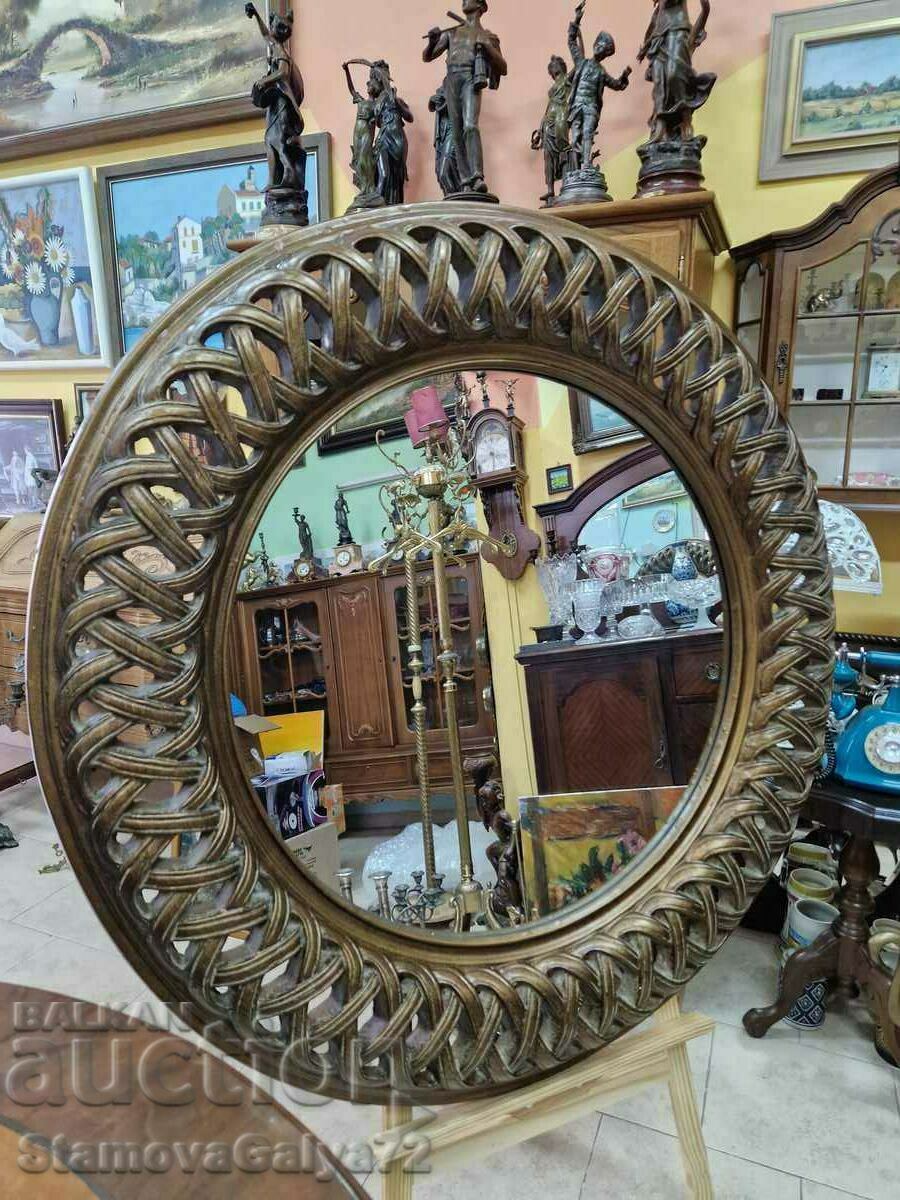 Huge antique English mirror