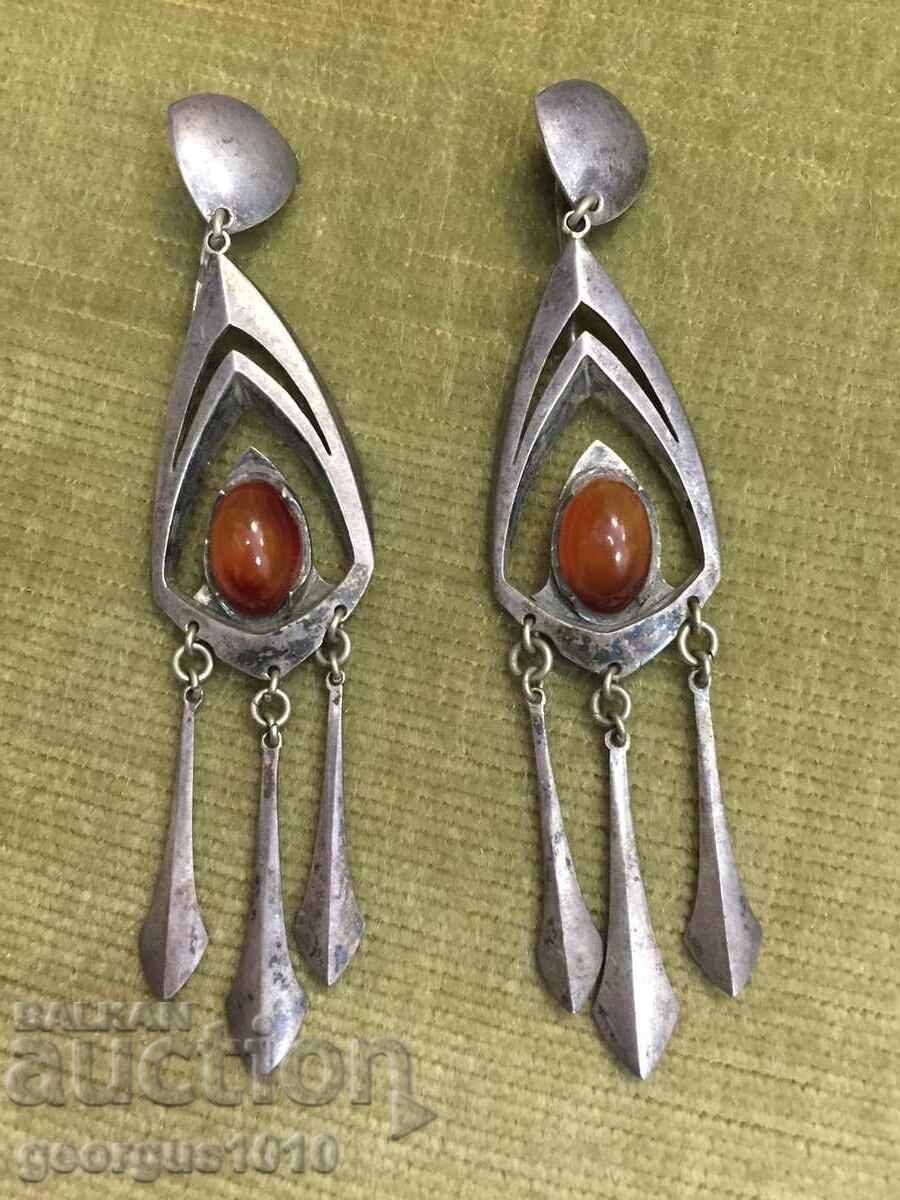 Old silver earrings #4372