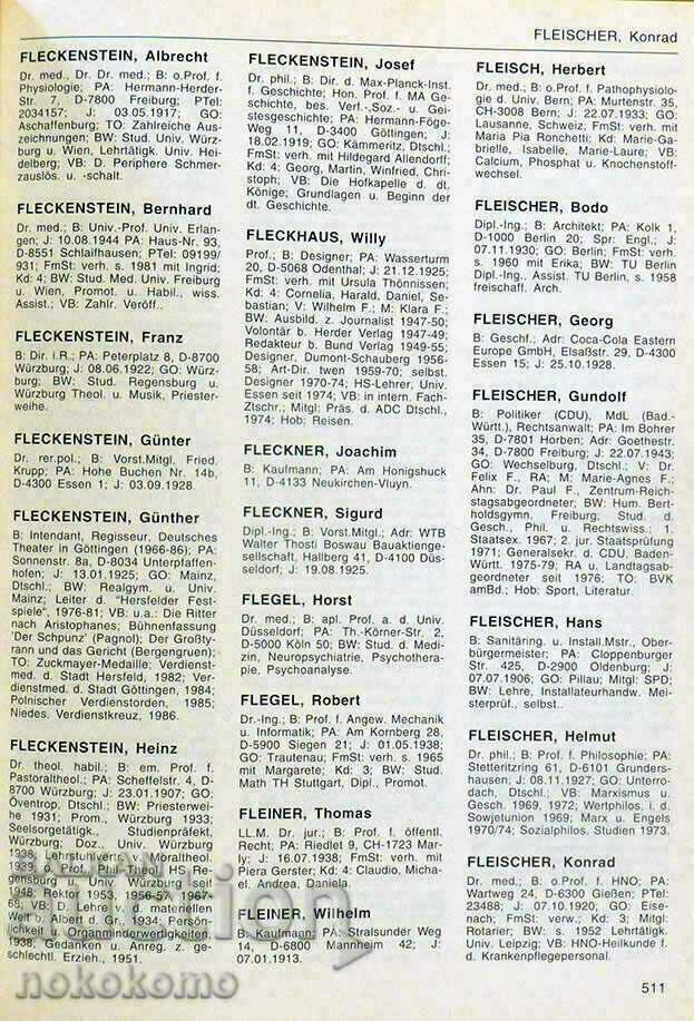 Delivery of WHO'S WHO