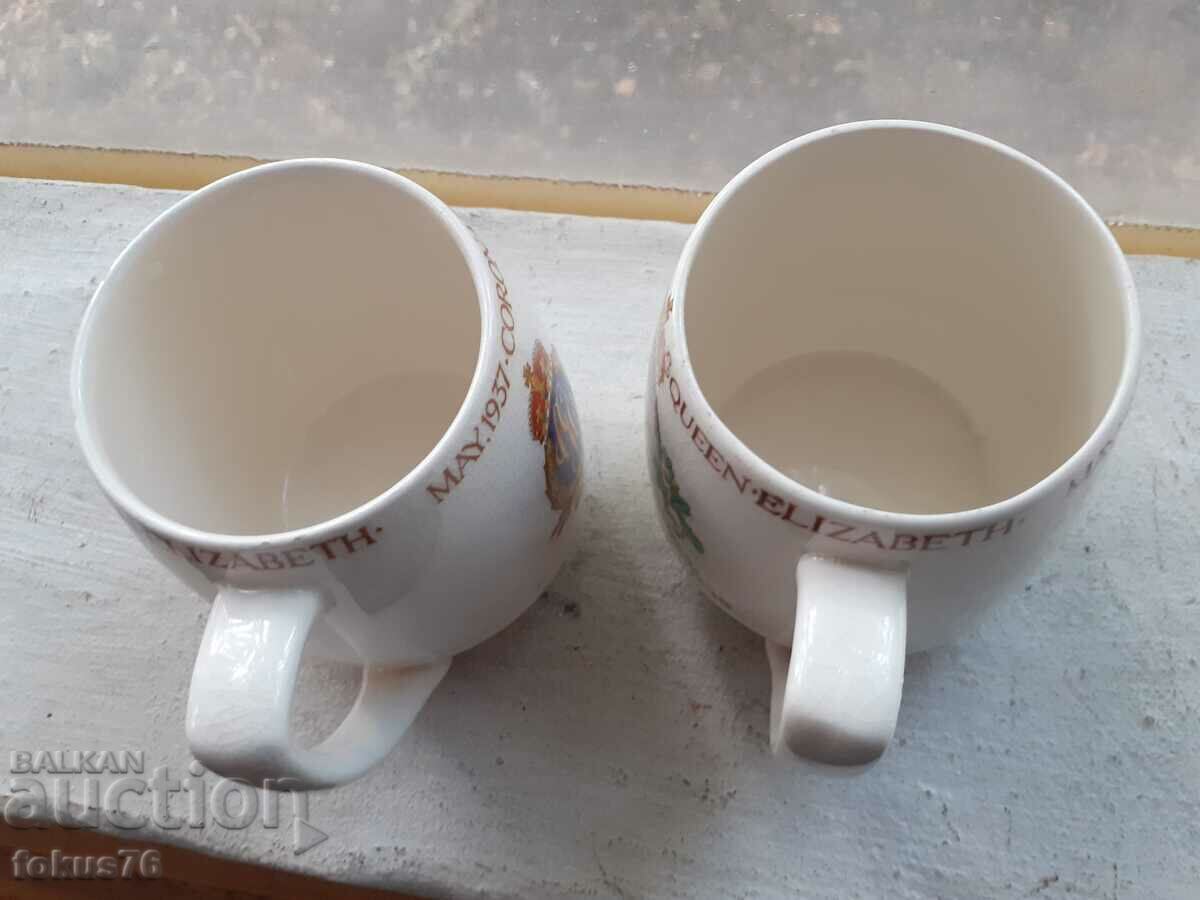Lot of two English collectible porcelain mugs - 5 Lot of two English collectible porcelain mugs - 5