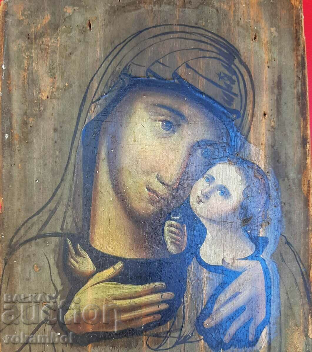 Παλιά ρωσική χειροποίητη εικόνα της Παναγίας και του Βρέφους με τιμή € 435.00 | 850.79 BGN Παλιά ρωσική χειροποίητη εικόνα της Παναγίας και του Βρέφους με τιμή € 435.00 | 850.79 BGN