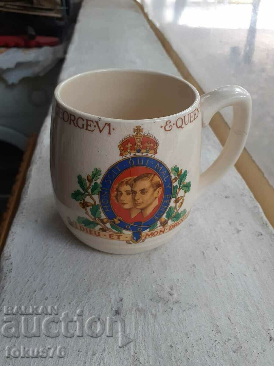 English porcelain collector's mug