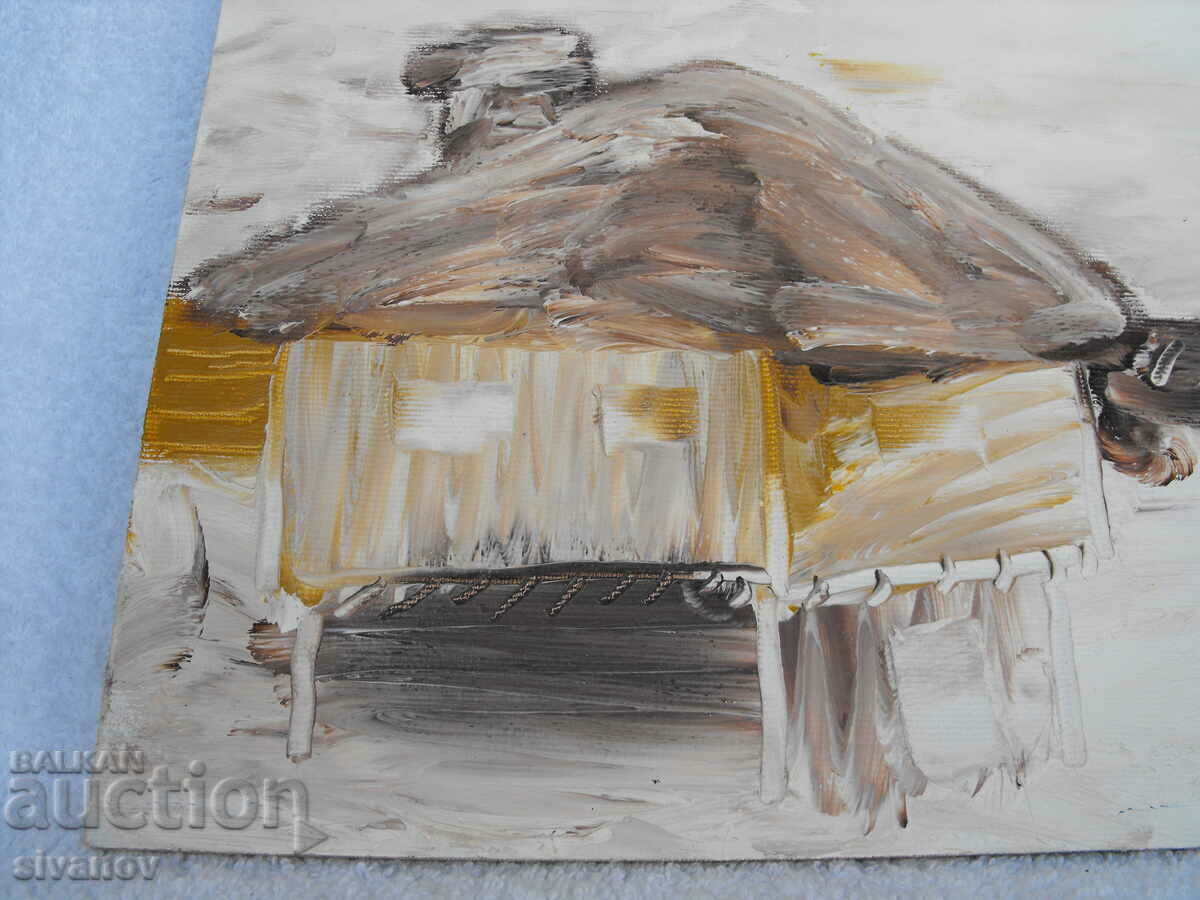 Interesting painting on chipboard signed P.S. #0727 with price 29.99 BGN | € 15.33 Interesting painting on chipboard signed P.S. #0727 with price 29.99 BGN | € 15.33