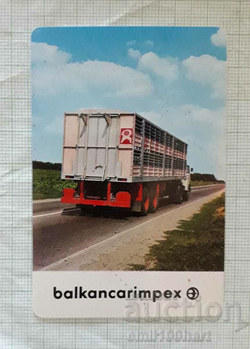 Календарче Balkancarimpex Балканкар 1983 година