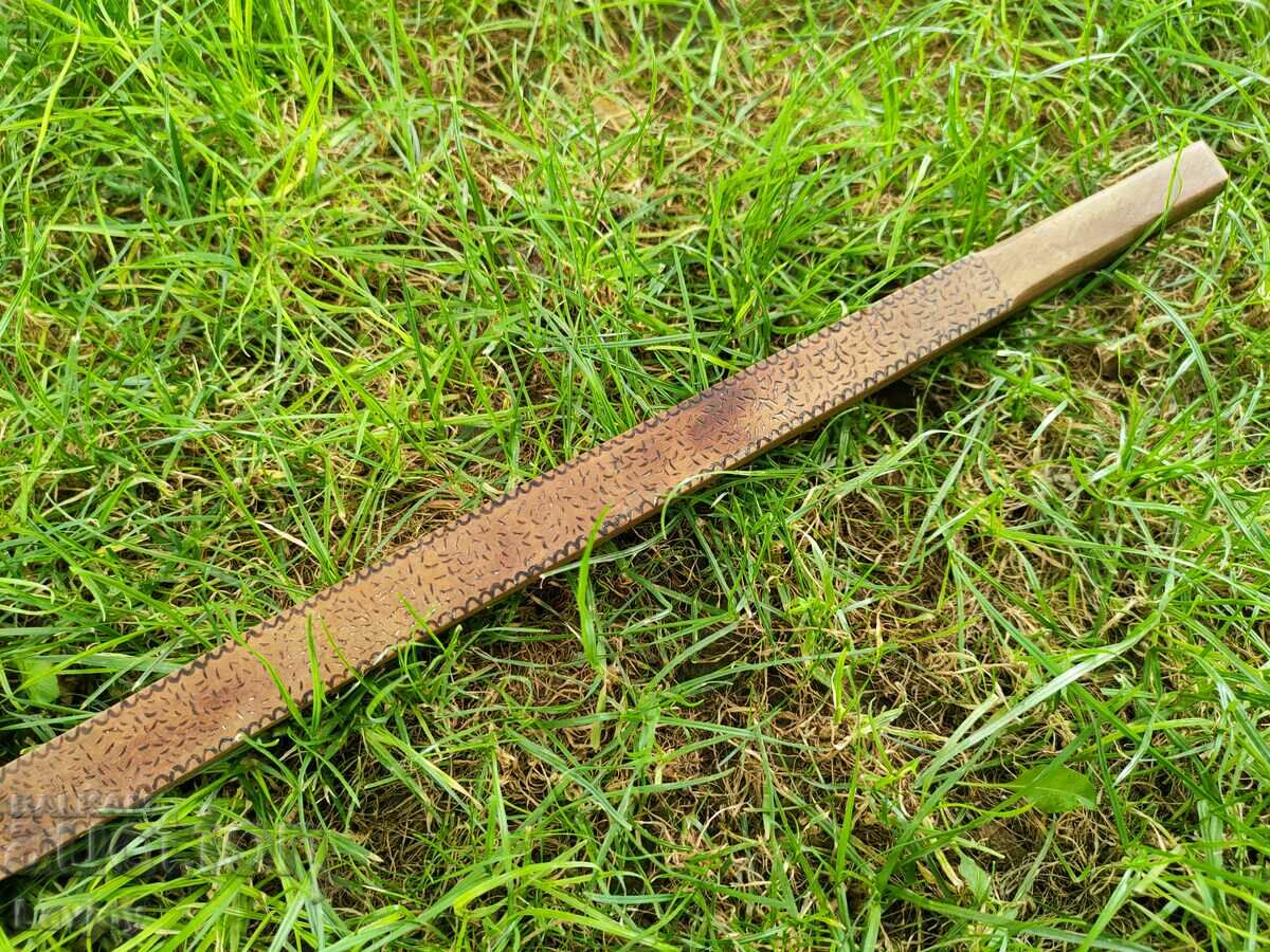 Auction Large wooden pyrographed spoon Auction Large wooden pyrographed spoon