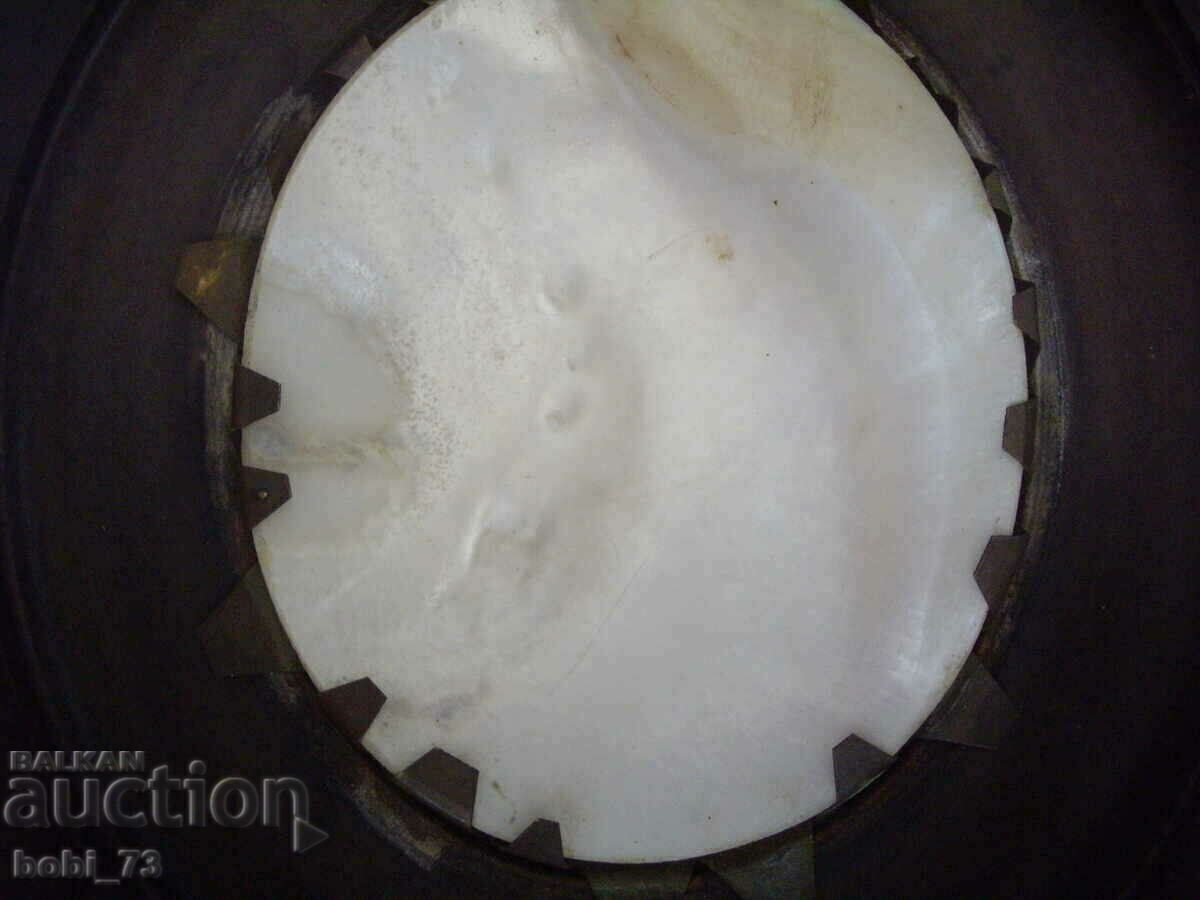 Auction  Old large religious mother of pearl scenes.