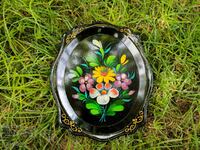 Hand painted flower plate